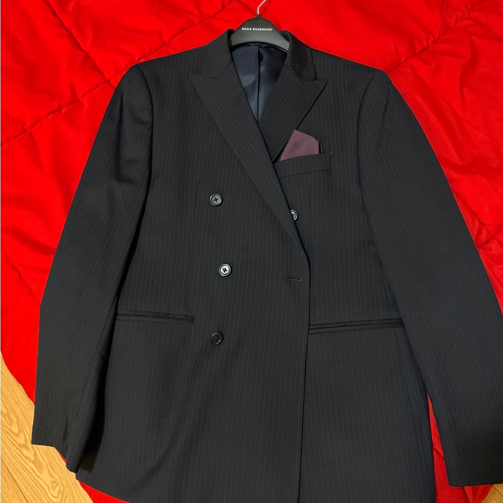 Michael Kors Black Wool Pinstripe Blazer - Picture 9 of 9